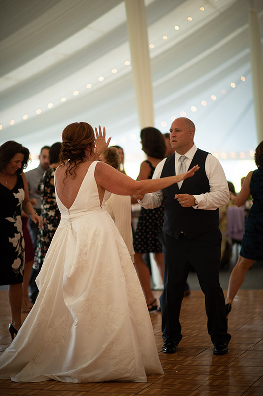 The Bride and Groom dancing to the music of a wonderful wedding band from Boston