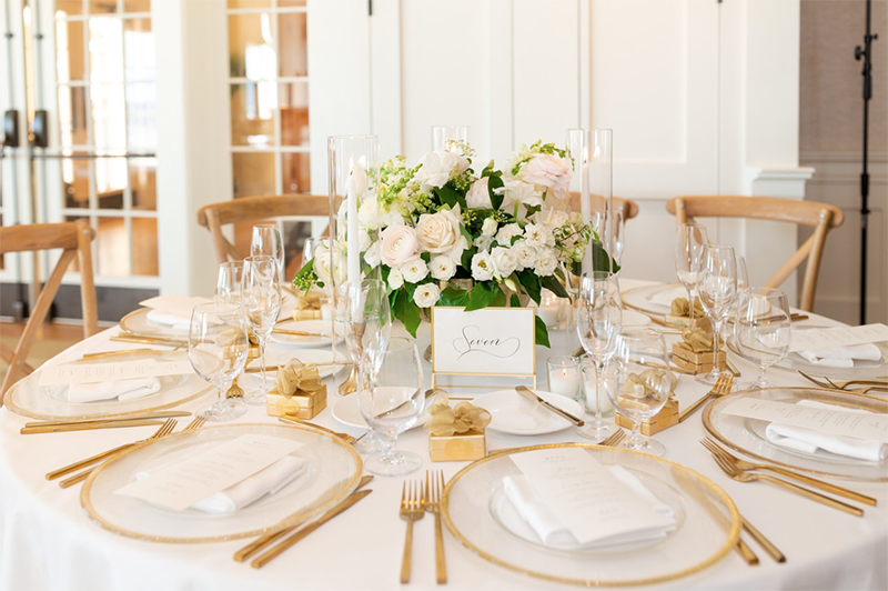 An elegant Wedding table setting