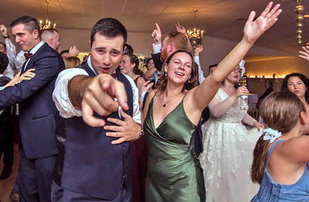 A couple dancing at a wedding held at the Sheraton in Boston