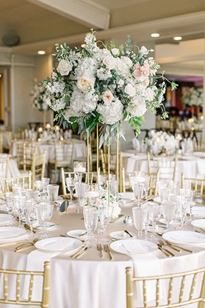 A beautiful centerpiece at a Newport wedding.