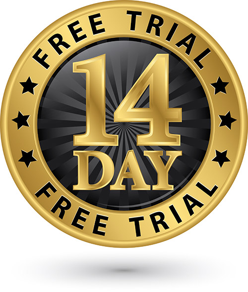 14 day free trial banner